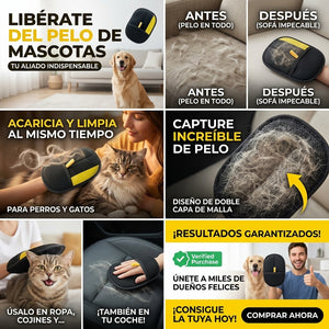 Manopla Quitapelos "Pelusa" para Gatos y Perros — PeludosStore