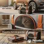 Transportín Plegable Acolchado para Gatos y Perros Pequeños