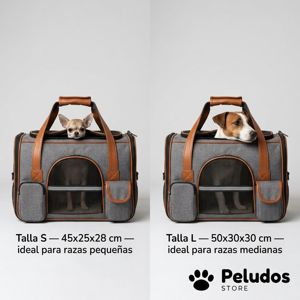 Transportín Plegable Acolchado para Gatos y Perros Pequeños